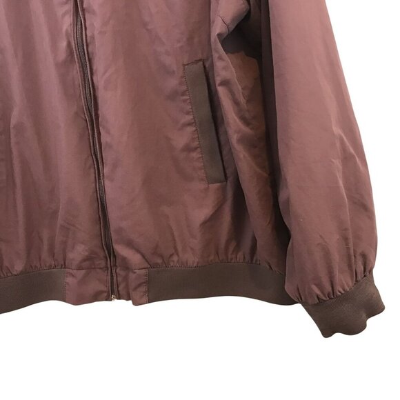 Vintage Barrage 3XL Tall Brown Lightweight Racer Bomber Jacket Pockets Full Zip - Picture 6 of 10